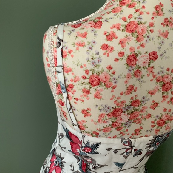 LOFT Wallpaper Floral Bustier Dress EUC - Picture 5 of 12